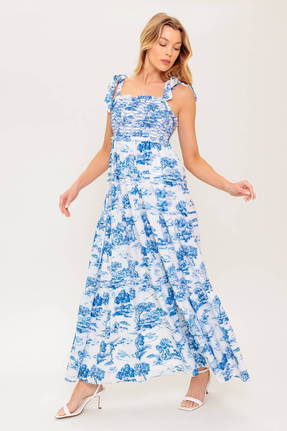 WHEN IN ROME WOVEN MIDI DRESS Flying Tomato